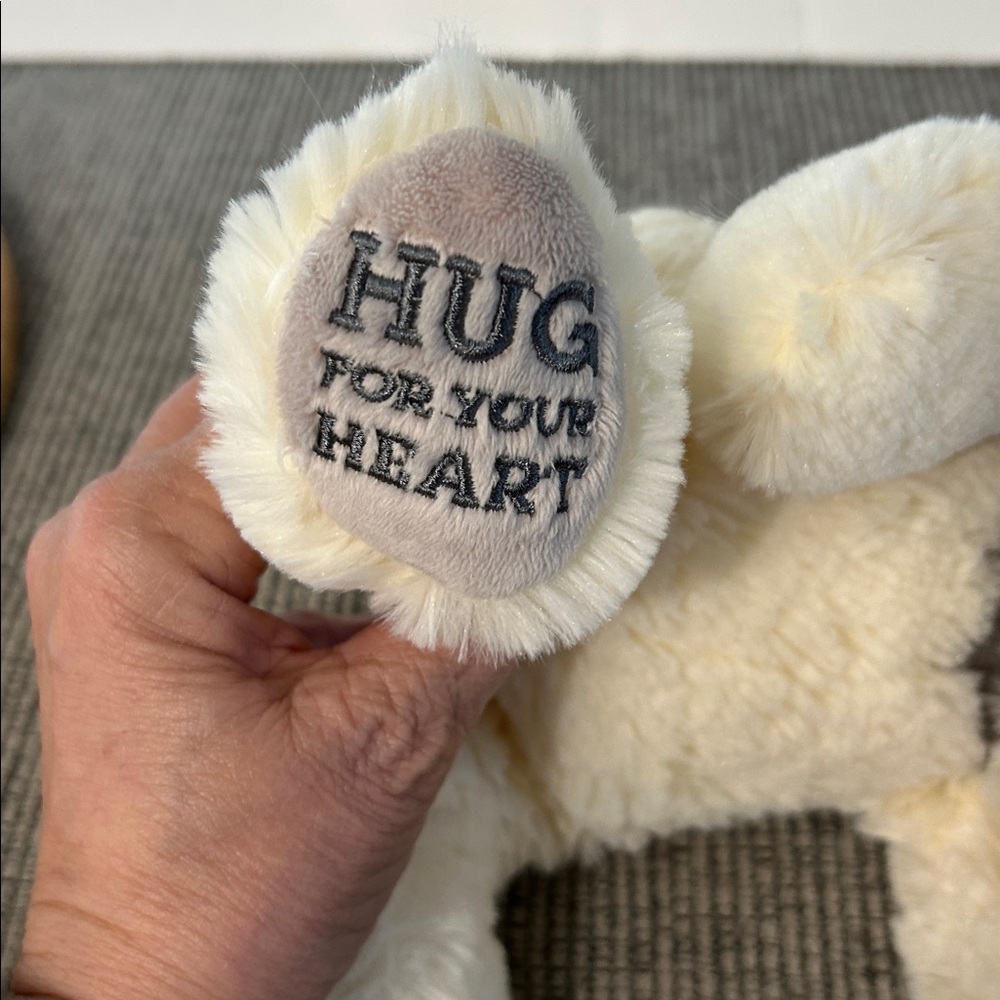🎁 FREE w/PURCHASE Dayspring Plush White Teddy Bear Hug For Your Heart Ribbon Bow - Picture 5 of 7